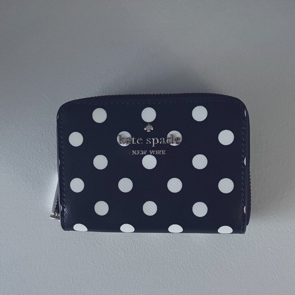 Kate Spade Black and White Polka Dot Wallet